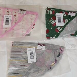 Cacique Women's Cotton String Bikini(3 Pairs) Size 26-28